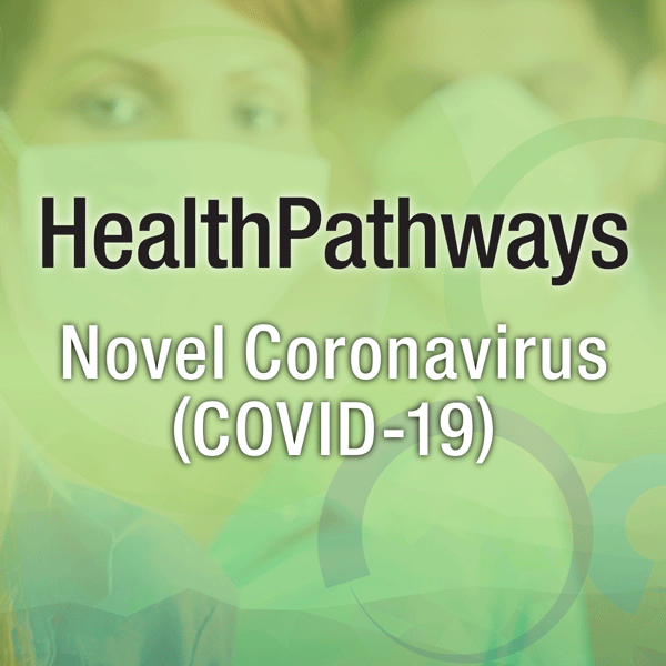 HealthPathways Novel Coronavirus (COVID-19) banner